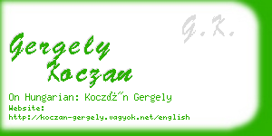 gergely koczan business card